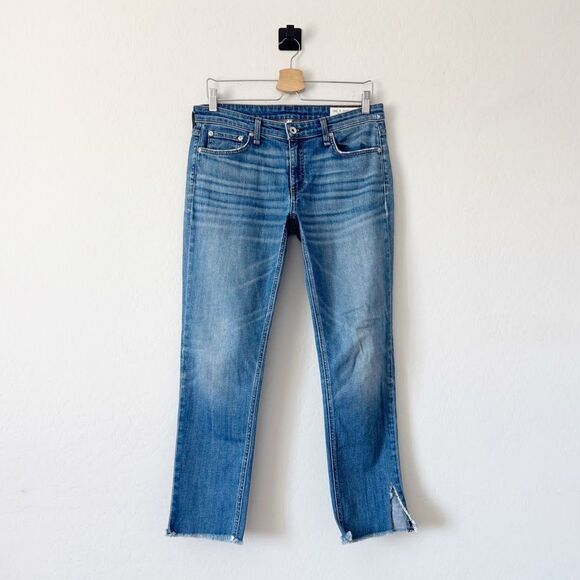 RAG & BONE Dre Low Rise Ankle Slim Boyfriend Jeans in Balboa Wash Size 27 - Picture 2 of 9